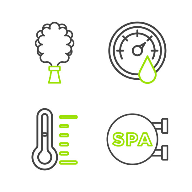 设线spa、桑拿、温度表和扫把图片下载
