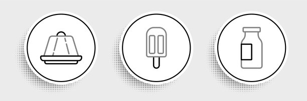 将线瓶与牛奶、布丁、蛋奶和冰块固定图片下载