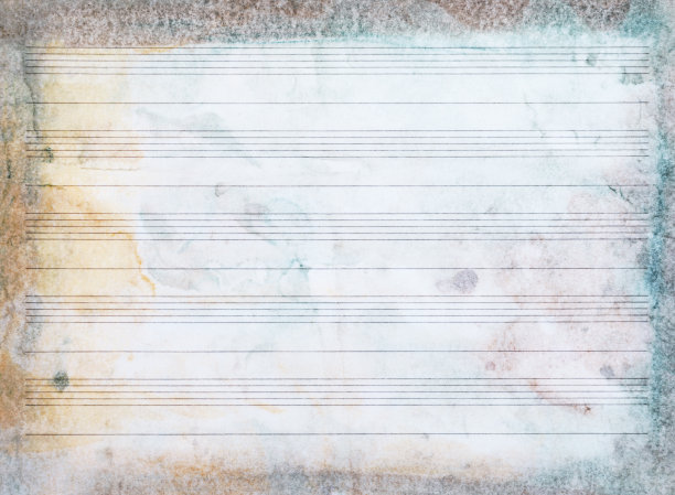 特写的乐谱染色，背景纹理图片下载