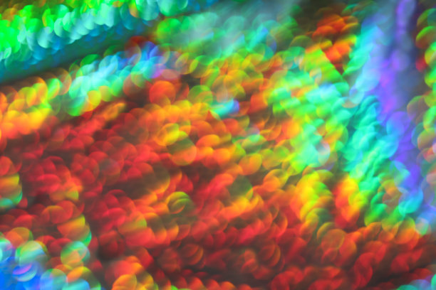 彩色散焦模糊灯与红，绿，蓝。圣诞节，新年的背景图片下载