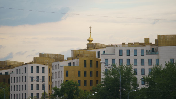 夏日的莫斯科市景。图片下载