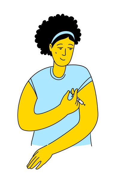 年轻女性糖尿病患者注射胰岛素图片下载