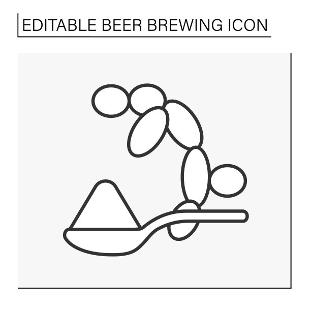 啤酒酵母线性图标图片下载
