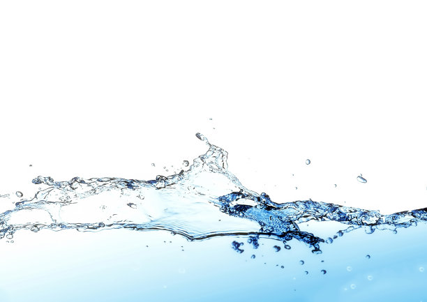 蓝色波浪和飞溅的插图图片下载