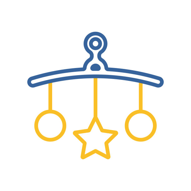 婴儿床挂玩具图标图形符号为图片下载