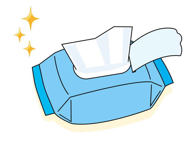 湿纸巾的矢量插图。灭菌。图片下载