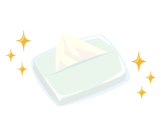 矢量插图的纸巾。口袋里的组织图片下载