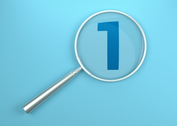 银色放大镜和一号图片下载