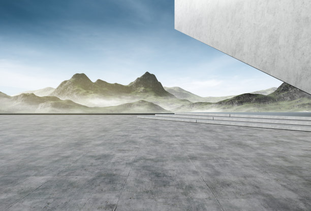 空的混凝土地面作为停车场。图片下载