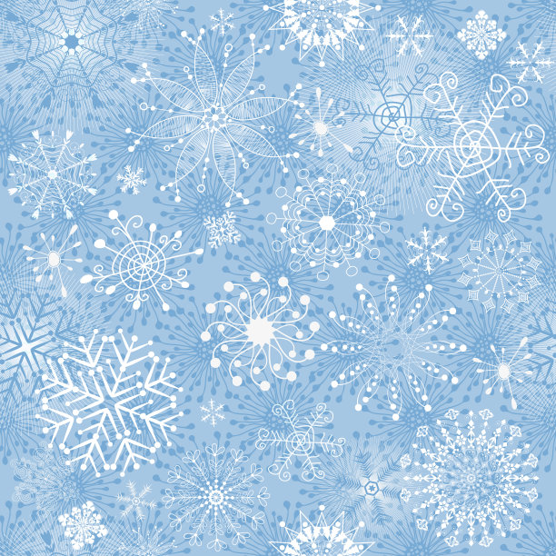 精致的蓝色无缝圣诞图案图片下载