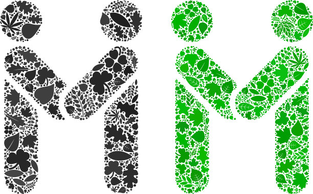 人握手图标生态组成图片下载