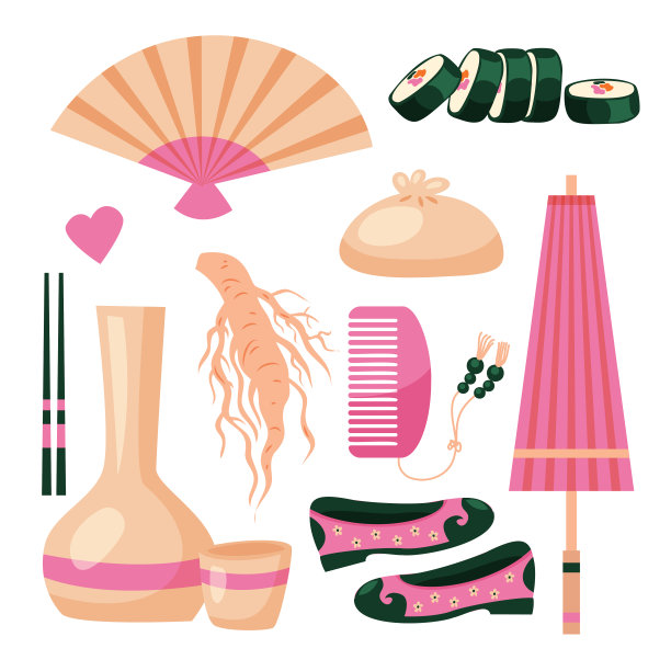 关于日本传统绘制矢量的对象集图片下载