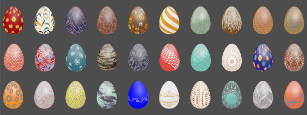 复活节彩蛋套装图片下载