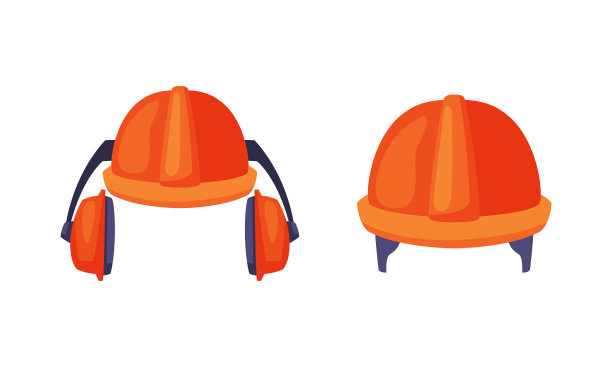 安全帽黄色耳套卡通画图片下载