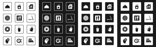 设置在线订购和送货咖啡馆餐厅图片下载