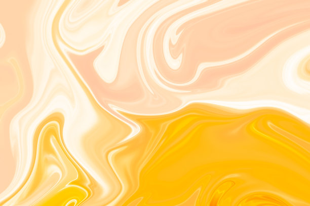 柔软的粉色，黄色和橙色抽象液体大理石，优雅的纹理背景。豪华，简单和现代的背景，液体大理石设计抽象绘画粉彩和黄色背景图片下载