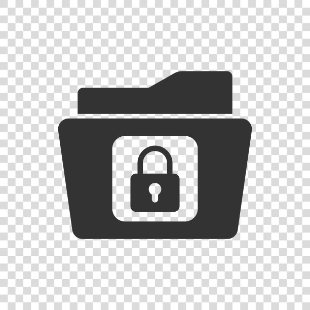 扁平风格的文件管理权限图标图片下载