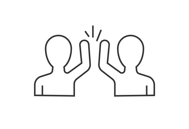 为成功的合作击掌图片下载