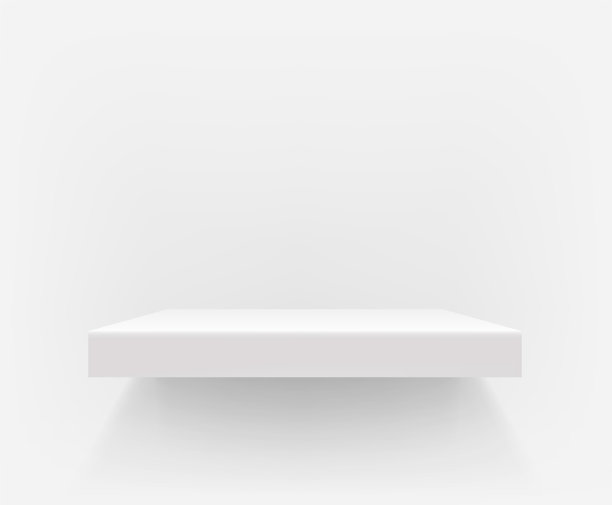 白色的架子放在白色的墙上图片下载