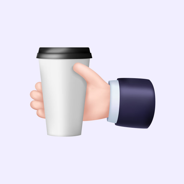 3d手握咖啡杯表情在社交图片下载