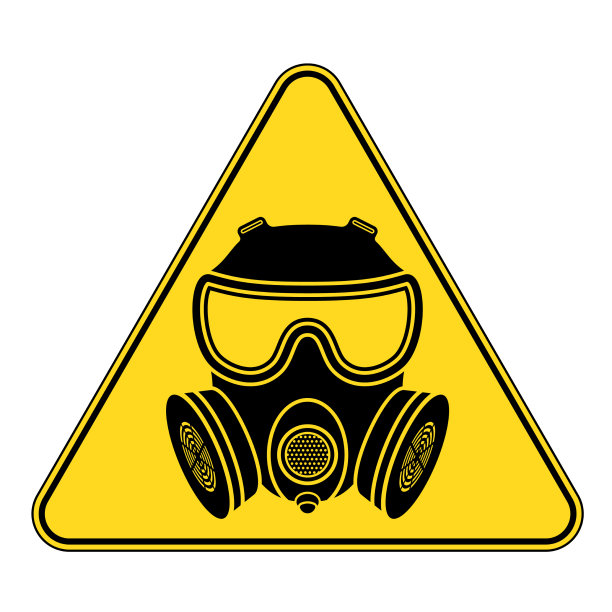 生物危险标志防毒面具化学攻击图标图片下载