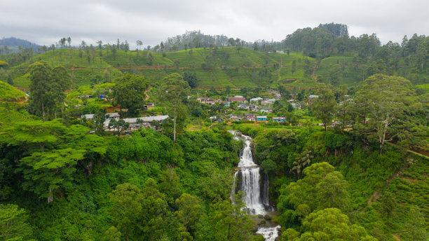 弗农山瀑布，斯里兰卡。图片下载
