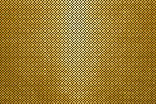 镀金铁板与开放的冲孔图片下载