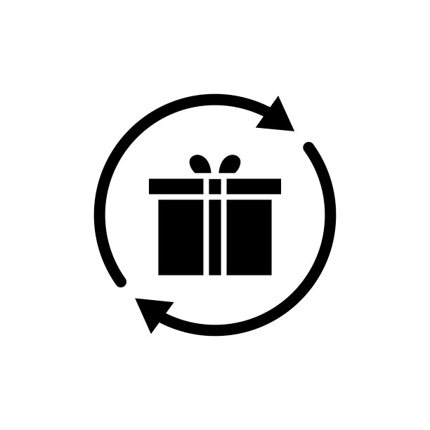 礼盒图标与圆圈适合礼品图片下载