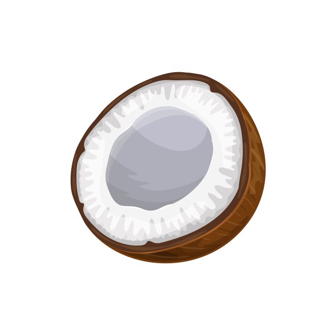 一半的椰子图片下载