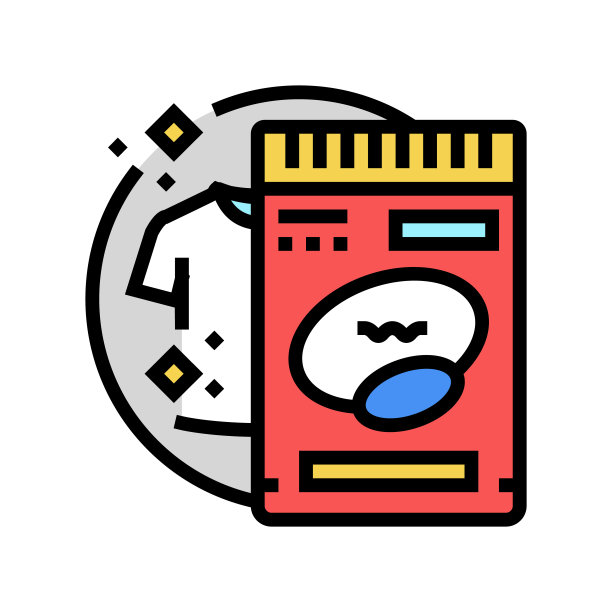 去污剂洗涤剂颜色图标矢量插图图片下载