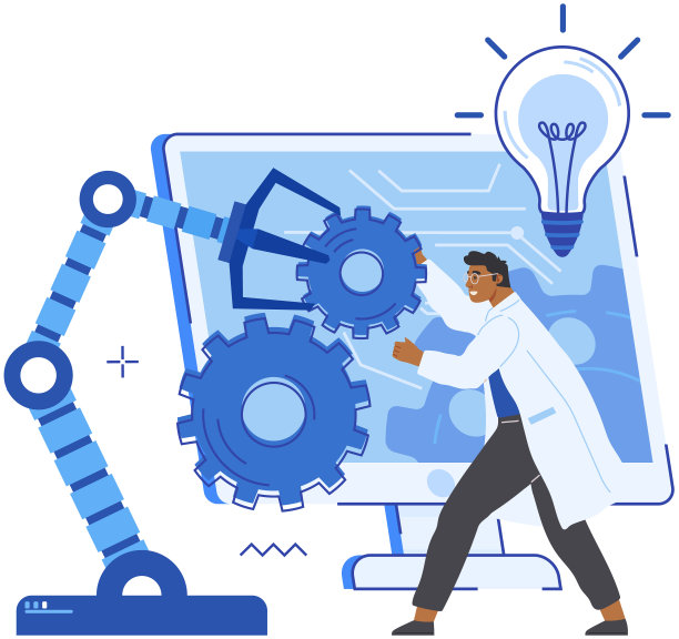 科学家用机械臂进行研究图片下载