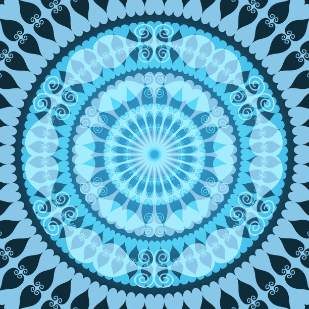 明亮的圆形蓝色图案可用作图片下载