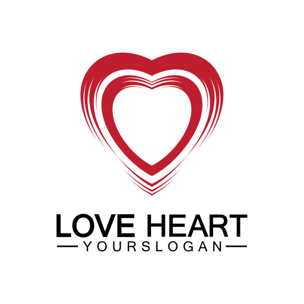 爱心标志和符号模板图片下载