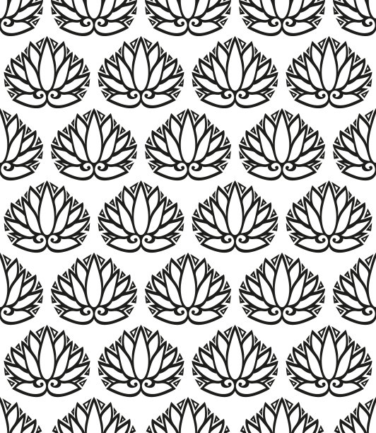 日式风格设计花或叶的符号图片下载