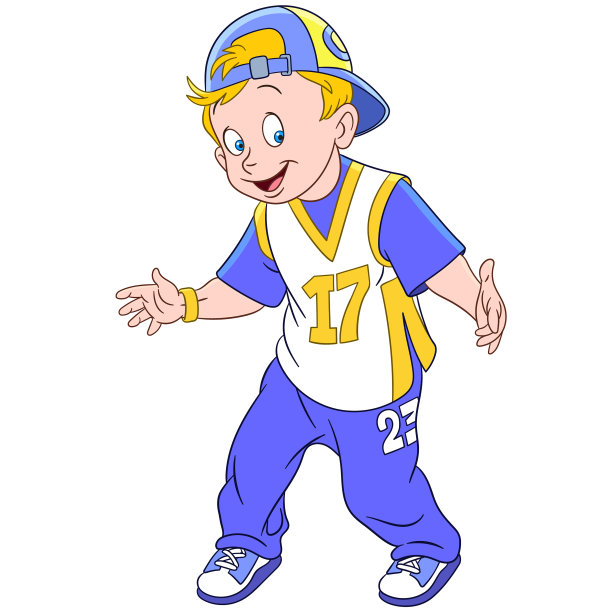 快乐卡通说唱男孩图片下载