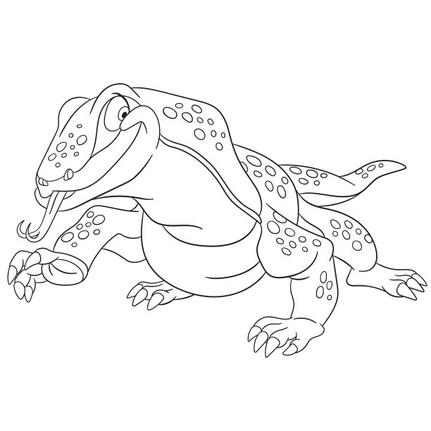 可爱的卡通科莫多图片下载