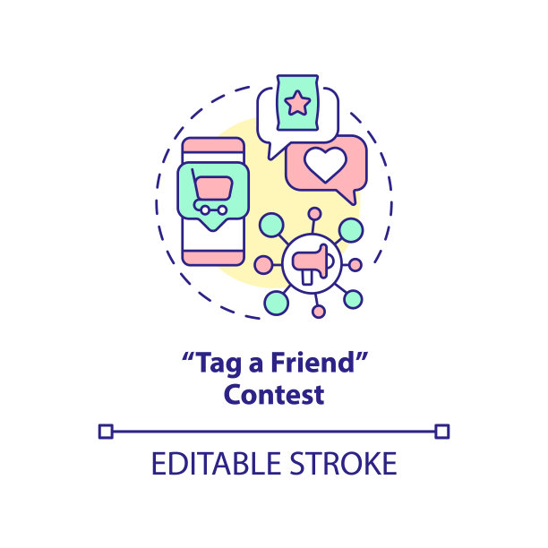 标签朋友竞赛概念图标图片下载