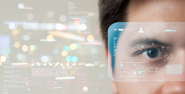 超宇宙宇宙，人类在虚拟屏幕上佩戴增强现实技术，将现实世界与虚拟世界重叠，转化为虚拟世界。图片下载