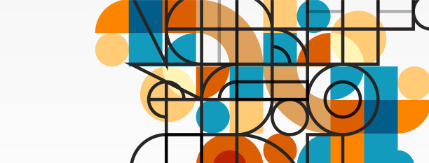 最小几何抽象背景圆图片下载