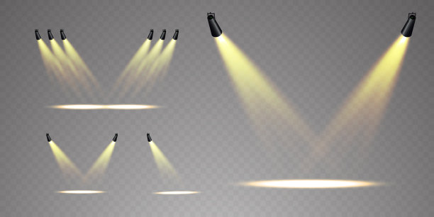 向量的聚光灯。现场。光的效果。发出光的效果。矢量插图。图片下载