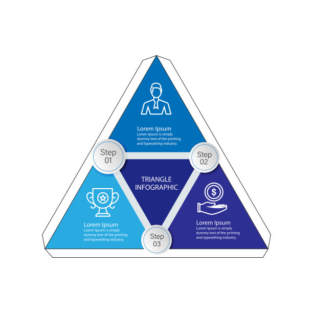 三选项三角信息图图片下载