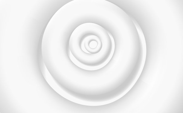 白色抽象3d背景与圆圈从中心旋转图片下载