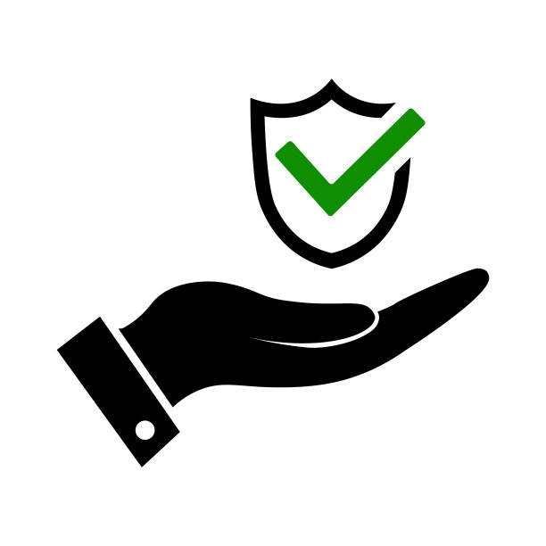保护手图标安全标志盾符号图片下载