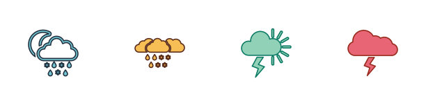 云与雪雨月亮和风暴和图片下载