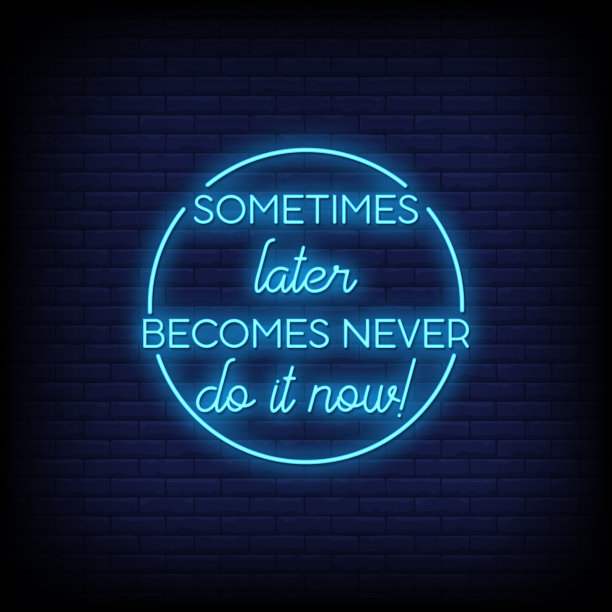 有时霓虹灯标志也会成为文本的样式图片下载