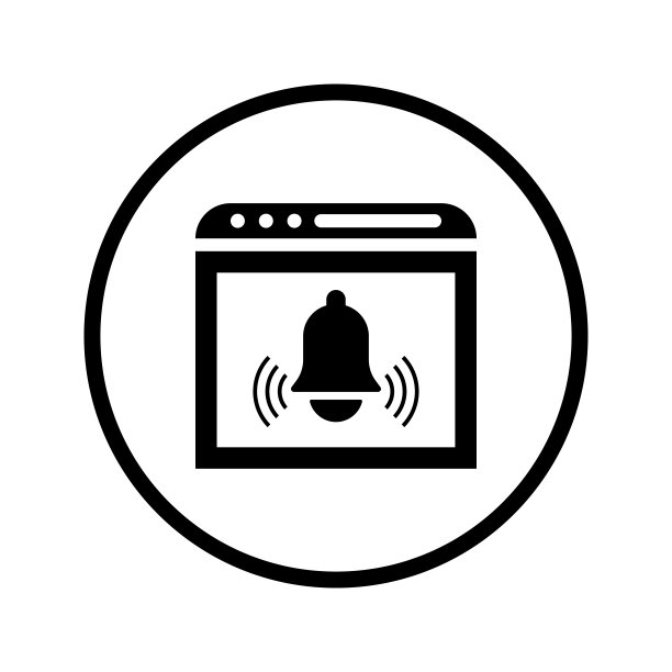 通知，web警报图标。黑色向量设计。图片下载