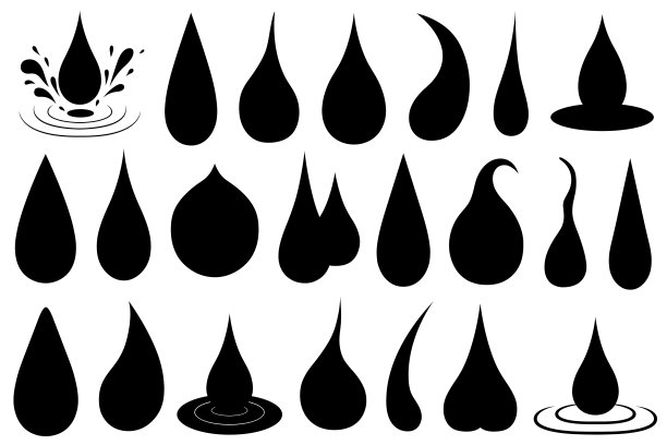 不同液滴的插图图片下载