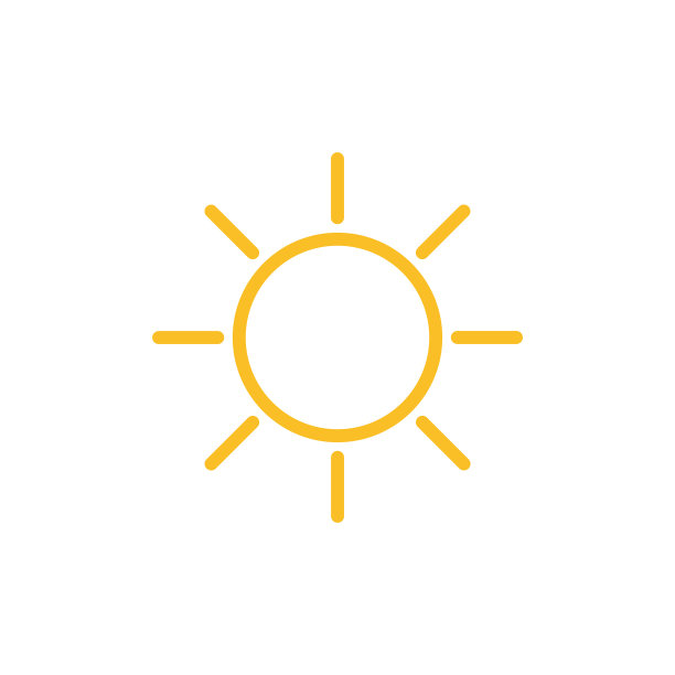 孤立的太阳标志象征着好天气图片下载