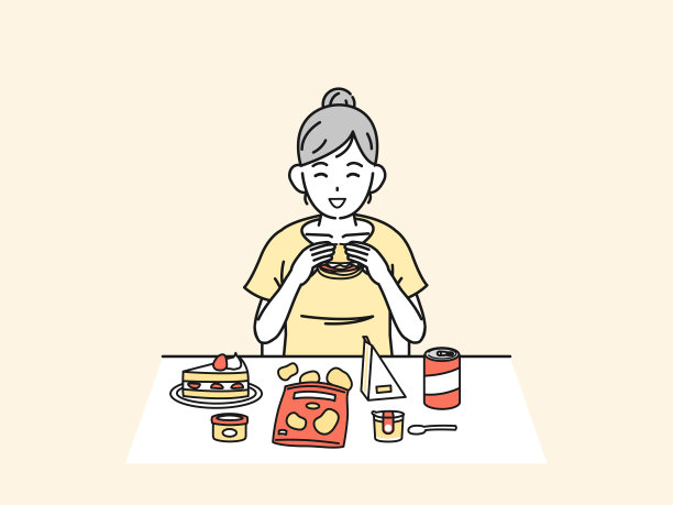 暴饮暴食的女人图片下载