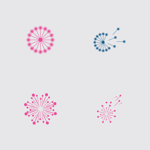 蒲公英标志和标志花设计图片下载